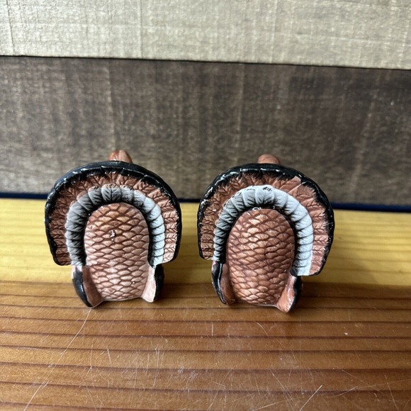 Vintage Ceramic Turkey Candle Holder Set of 2 - Thanksgiving - Picture 4 of 5